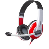 Defender Warhead G-120 Headset Wired Head-band Gaming Black, Red, White (Kabelgebunden), Gaming Headset, Rot, Weiss