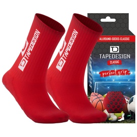 Tapedesign Allround Classic Socken, Rot, One size