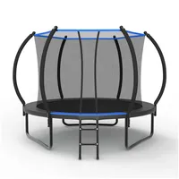 MC Star Gartentrampolin Trampolin Outdoor, Mit verstärkten Beintraversen, Stabil, Ø 305 cm, (Outdoor für Garten Kinder und Jugendliche, EN 71-14 Geprüft, CE-Zertifiziert), 305 cm Rundes Trampolin mit Sicherheitsnetz und Leiter blau 305 cm