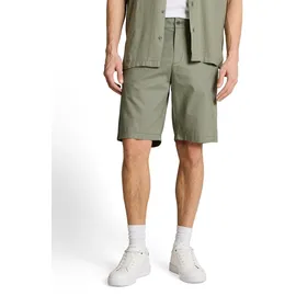 Tom Tailor DENIM Herren TTRELAXED Chino Shorts mit Leinenanteil, grün, Uni, Gr. L