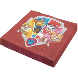 Party Factory `Paw Patrol 20 Papier-Party-Servietten, 33 x 33 cm, mehrfarbig, 3-lagig, Einweg, für Kindergeburtstag oder Themenparty