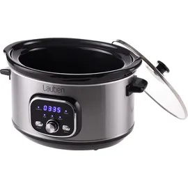 Lauben Slow Cooker 3500SB, Dampfgarer + Reiskocher, Silber