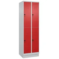 C+P Doppel-Garderobenschrank ""Classic Plus"", Abteilbreite 30 cm, mit Sockel,