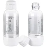 Rosenstein & Söhne 2er-Set PET-Flaschen türkis, 0,5 Liter