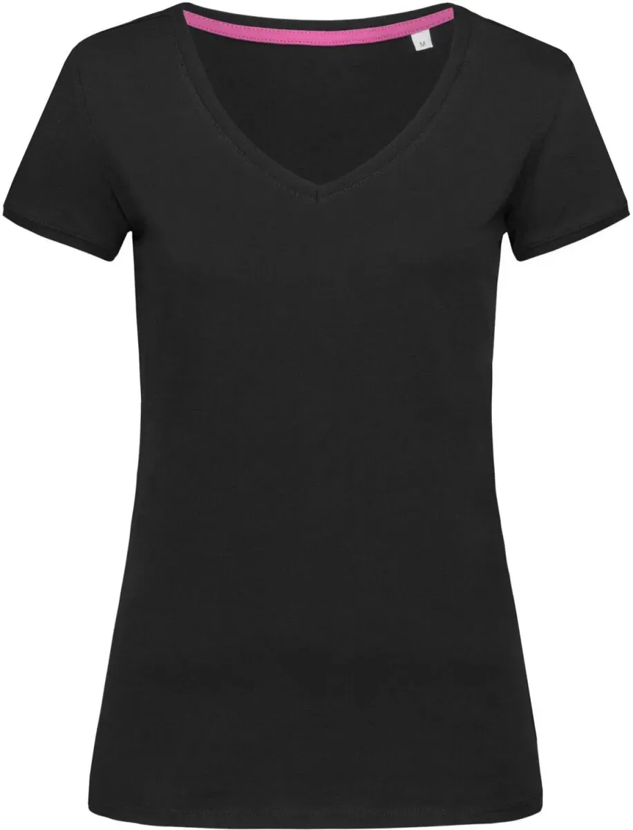 Stedman Damen V-Ausschnitt T-Shirt ST9130 black opal M