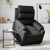vidaXL Relaxsessel mit Aufstehhilfe Schwarz Kunstleder - Schwarz