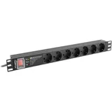 LANBERG PDU-PRO-07F-0200-BK Stromverteilereinheit 6 AC-Ausgänge 1U USV Zubehör