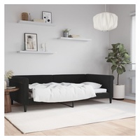 furnicato Bett Tagesbett Schwarz 100x200 cm Samt schwarz