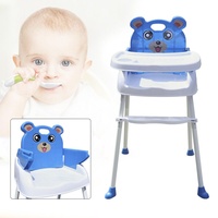 Hochstuhl fur Baby, 4 in 1 Kinderhochstuhl Mit Tisch Hochstuhl Baby Essstuhl Sitzerhöhung Klappbar,Kapazität bis 30 kg (Blau)