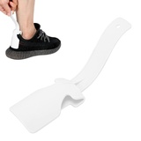 Sonew Kunststoff Schuhlöffel, ergonomischer Schuhzunge, tragbarer Schuhlöffel Stick für Senioren, Männer, Frauen, Kinder, 17 cm lange Taschengröße, kleine Schuhlöffel (weiß)