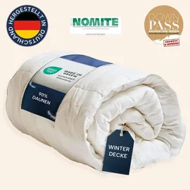 innovations2u ug (haftungsbeschränkt) Winterdaunendecke »PREMIUM« – Polarwarm, 90% Daunen 10% Federn, Downpass, hergestellt in Deutschland, Größe: 240x220 cm, polar warme Winterdecke, Bettdecke 135x200 155x220 cm, 200x220cm & weitere Größen Weiß