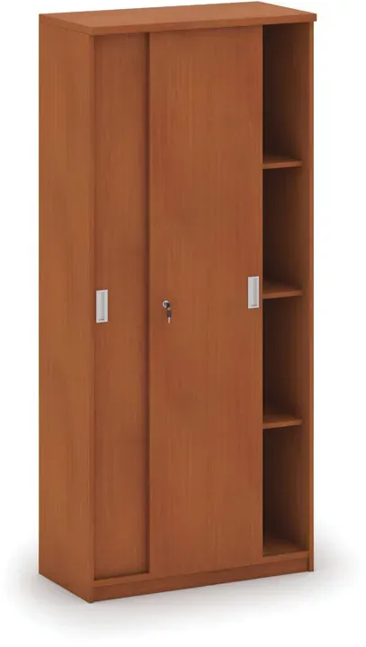 Schiebeschrank MIRELLI, 800 x 400 x 1800 mm, Kirschbaum