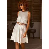 LASCANA Sommerkleid Partykleid Beige-Goldfarben 36