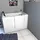 acquavapore by sandra jentho AcquaVapore Sitzwanne Whirlpool Badewanne mit Tür 76 x 140 cm (S07WP-TH-C-L)
