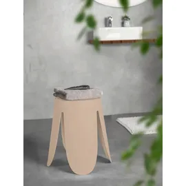 Wenko Badhocker Comiso beige matt, belastbar bis 180 kg