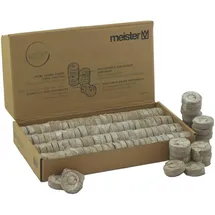 Meister Craft Meister Kokos-Quelltabletten Ø 3,5 cm - Praktisches Set mit 100 Stück - Mit pflegendem Nährstoff-Mix - 100% torffrei aus Kokos - Biologisch abbaubares Material / Kokostabletten / Kokoserde / 9968880