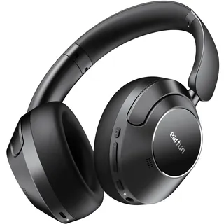 EarFun Wave Pro Over Ear Kopfhörer Kabellos Bluetooth, Hybrid Aktive Noise Cancelling, Hi-Res Audio, LDAC, 80 Std Akku, Bequemer Halt, 5 Mikrofone Kristallklare Anrufe, Bluetooth Multipoint, EQ in App
