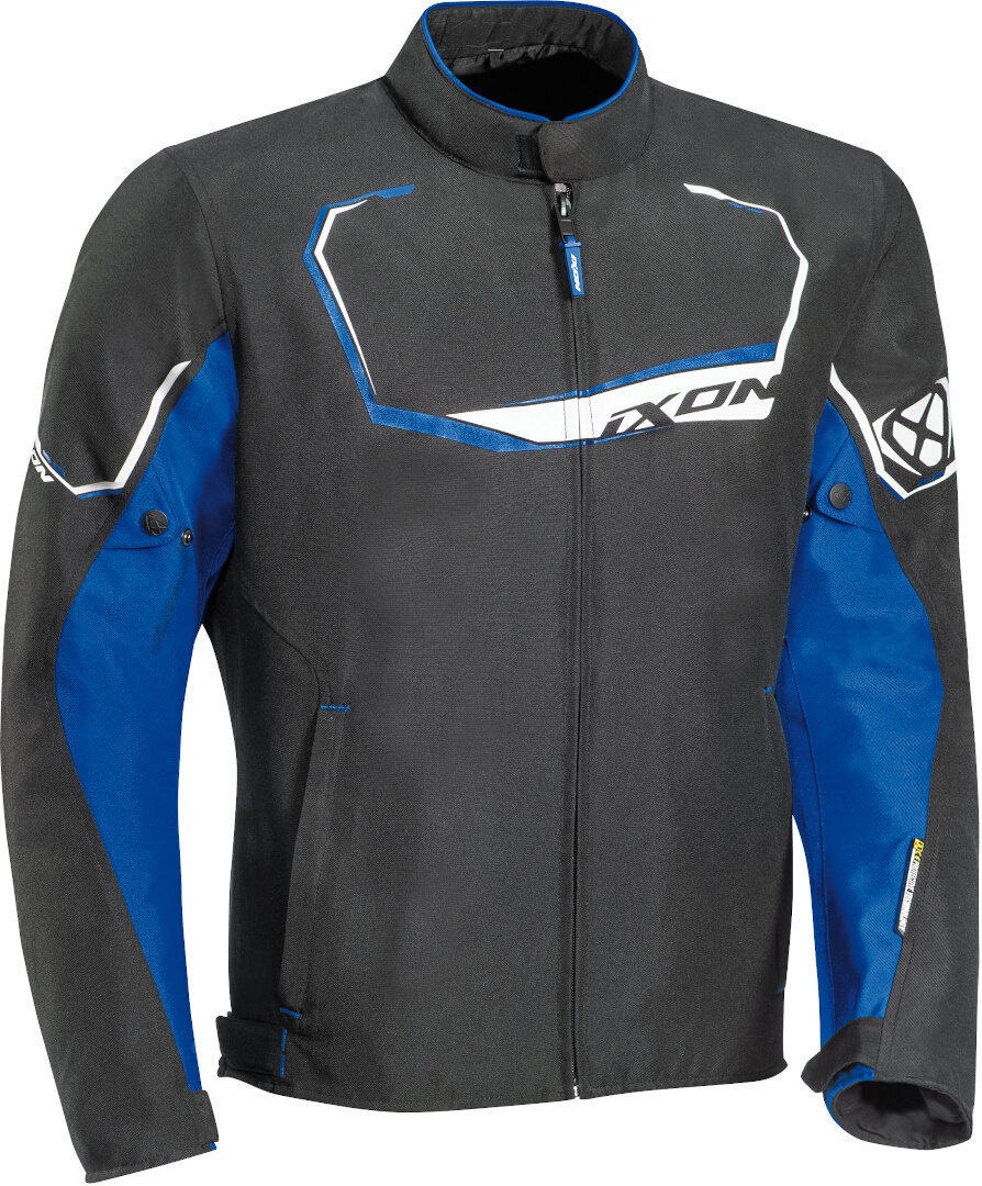 Ixon Challenge Motorfiets textiel jas, zwart-blauw, S Voorman