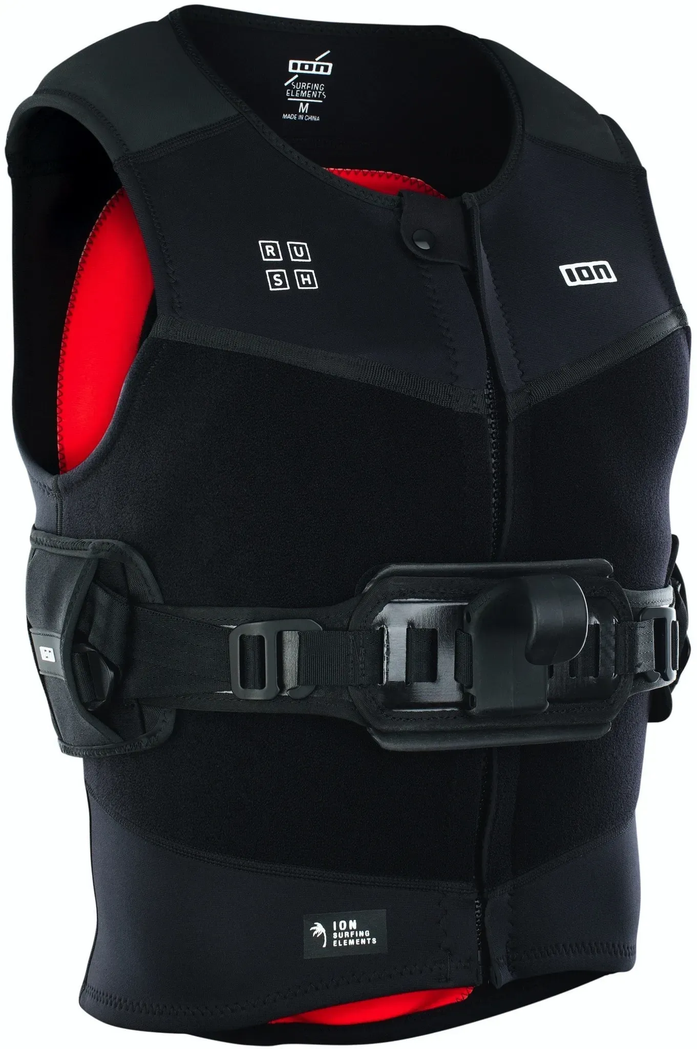 ION Rush Wing Trapez Weste 23 Harness Surf Leicht Vest Wing, Größe: S, Farbe: 900 black