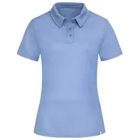 Tom Fyfe Poloshirt TOM FYFE Merino Poloshirt Damen Slim Fit Steel Blue / S blau S