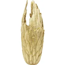 Kare DESIGN Vase Feathers 91 cm Polyresin Gold M (Medium)