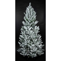 Schnee-Tannenbaum 210cm LS künstlicher Weihnachtsbaum Tannenbaum Kunststoff Schneetanne mit Metall-Ständer beschneit mit Schnee