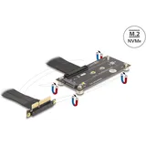 DeLock 81502 PCIe 3.0 x4 Stecker 90° gewinkelt zu M.2 Key M Buchse mit Kabel