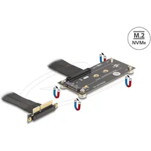 DeLock 81502 PCIe 3.0 x4 Stecker 90° gewinkelt zu M.2 Key M Buchse mit Kabel