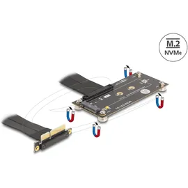 DeLock 81502 PCIe 3.0 x4 Stecker 90° gewinkelt zu M.2 Key M Buchse mit Kabel
