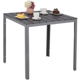 Relaxdays Gartentisch 78 x 78 x 74 cm grau