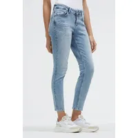 Soccx Damen, Jeans, MI:RA slim fit, paradise Blue print,