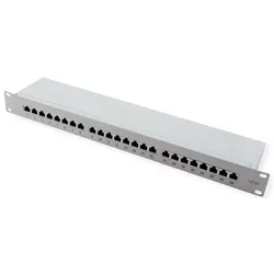 VALUE Kat.6A Class EA 19 Patchpanel 24 P geschirmt grau - Patch-Panel