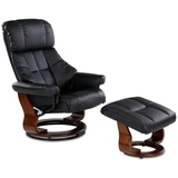 aktivshop Relaxsessel mit Hocker Schwarz 1 St