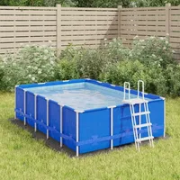 VidaXL Pool-Bodentuch Hellgrau 300x220 cm Polyester Geotextil