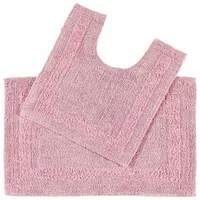 Homescapes 2-TLG. Badgarnitur rosa, aus 100% Baumwolle & WC-Vorleger