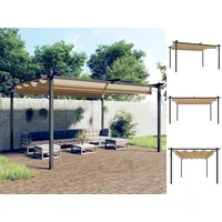 VidaXL Pavillon mit Ausziehbarem Dach 4x3 m Taupe