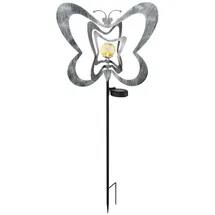 GLOBO Solarleuchte Glas/Kunststoff/Metall H 83,0 cm 1 Stück silbergrau
