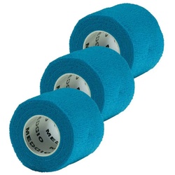 meDDio Bandage 1/3/6 Haftbandagen Größe+Farbe wählbar, 3 Stück 5 cm light blue blau