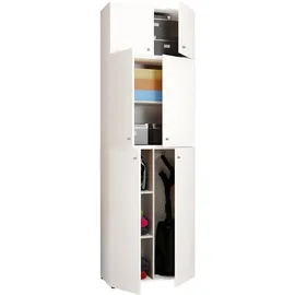 VCM Mehrzweckschrank Lona XXL ca.70x223x39cm Weiß
