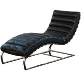 KAWOLA Relaxliege SIRY Polsterliege Leder schwarz