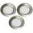 Trango 3er Set G4E-032 Einbauleuchte rund Nickel matt