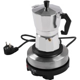 SOPERIT Espressokocher 150 ml elektrisch Espressokocher mit separatem Boden für 3 Tassen Espressokocher Moka Espresso Kocher Aluminium Weiß