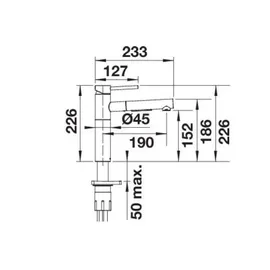 Blanco Alta-S II Einhebelmischer PVD Steel