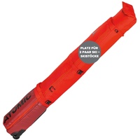 ATOMIC RS DOUBLE SKI WHEELIE - Redster Rot - Skitasche für zwei Paar Ski & Stöcke - Transporttasche mit Rollen - Länge einstellbar durch Rolltop - Wasser- & schmutzabweisend