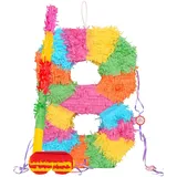 Fax Potato - Pinatas Nummer 8 Karton Pinata, Stick Und Augenbinde - W35cm X D7.5cm X H50cm - Multi