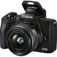 Canon EOS M50 Mark II - Vlogger Kit (15 - 45 mm, 24 Mpx, APS-C / DX), Kamera, Schwarz