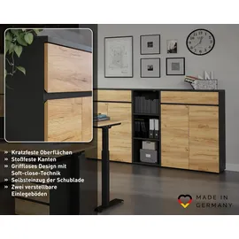 Germania Lissabon Aktenschrank 80 x 40 x 120 cm grau