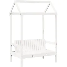 vidaXL Sitzbank mit Dach Weiß 117,5 x 70 x 176,5 cm