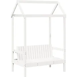 vidaXL Sitzbank mit Dach Weiß 117,5 x 70 x 176,5 cm
