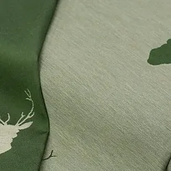 Jacquard "Hirsch", trachtengrün/natur